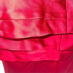 BCBGMaxAzria Deep Red Strapless Sweetheart Neckline Pleated Skirt on Dress-Sz 6