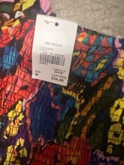 Cato Floral Smocked Midi Dress Boho Ruffle Strap Multicolor NWT M