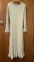 NWT Able USA 2025 Spring Collection Open Bow Back Maxi Dress Sage Green Large L