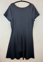 Ruby Ribbon Short Sleeve Black Slimming Lined Shapewear LBK Dress Size L