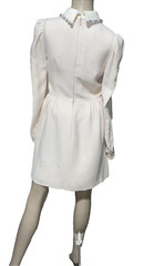 Miu Miu Blush Pale Pink A Line Crystal Embellished Cocktail Dress US 2 4 / IT 40