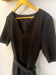 HARVE BENARD Dress Women’s Medium M Black Structured Short Sleeve Stretch