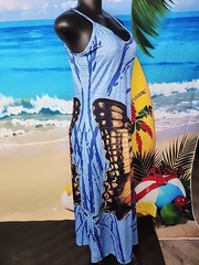 No Tag UnbrandBohemian Butterfly Maxi Beach Dress for Women Medium.