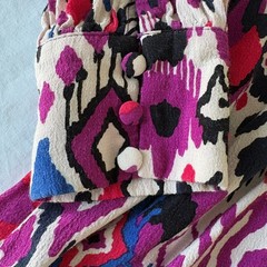 Zara Womens Multicolor Surplice Neck Geometric Print Hi Low Mini Dress Size M