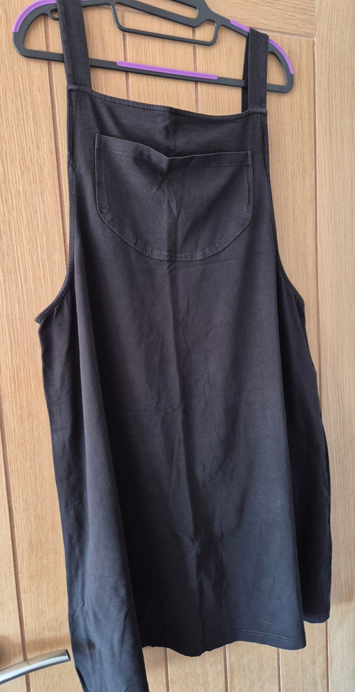 ASOS Curve Plus Black Jersey Stretchy Pinafore Pocket Retro Dress Tunic Top 20