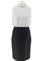 Ted Baker Black & White Halter Neck Dress Size 8 Ted Size 1 Naimeyd