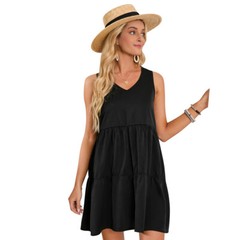 Women&rsquo;s Summer Sleeveless Dress Casual Loose Flowy Swing Shift Dress Tank Top