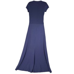 Polo Ralph Lauren Navy Blue Cotton Short Sleeve Maxi T-Shirt Dress Womens Medium