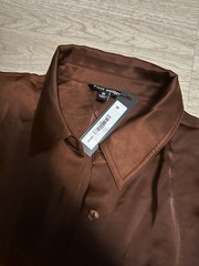 Steve Madden Brown Collared Button-Down Belted Midi Shirt Dress Short Sleeve 6