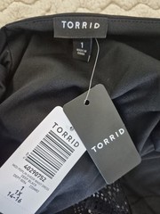 Torrid Black Midi Poplin Sweetheart Cut Out Pocket Dress Plus Size 1