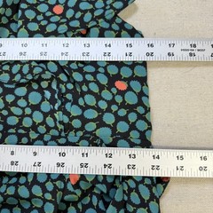 Anthropologie HD in Paris Dress Womens Sz 4 Green Floral Faux Wrap Chiffon Midi