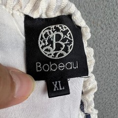 New BOBEAU Womens White Embroidered Boho Strapless Maxi Dress size XL