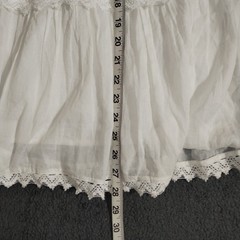 Urban Outfitters Dress Size L White Lana Mini Broderie Anglaise Tiered Lace Trim