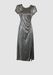 Vince Camuto Women&rsquo;s Silver Long Gown Ruched Bodycon Dress Size XXS
