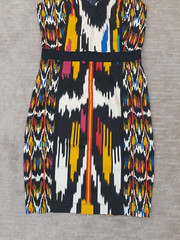 French Connection Womens Sz 2 Vibrant Southwestern Cap Sleeve Sheath Party Dress