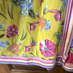 Isaac Mizrahi Live Women’s MP Yellow/Pink Floral Faux Wrap V-Neck Sleeveless Mid