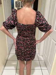 For Love & Lemons Sweetheart Puff Sleeve Ruched Floral Mini Dress