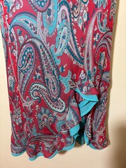 MAXAZRIA BCBG Dress 6 M Silk Paisley Print Ruffle Bias Fairy Y2K Whimsical Boho