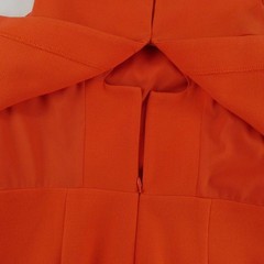 Eliza J Dress Womens 2 Orange Sleeveless Crepe Popover Sheath Stretch Lined