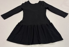 Free People Lucienne Mini Dress Black Ribbed Mixed Media Long Sleeve Size M