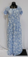 Old Navy Women&rsquo;s Tall Off-The-Shoulder Boho Maxi Dress CN6 Blue Floral Large NWT