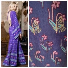 Spell & the Gypsy Purple Indian Gold Paint Bohemian Royale Empress Gown M 👇chek