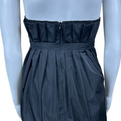 BCBGeneration Y2K Babydoll Strapless Bubble Hem Dress 8 Lace Pleated Coquette