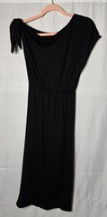 Crew Neck Cap Sleeve Ruched Draped Midi Sheath DressBoutique Dress