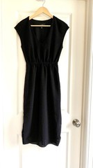 J. Crew Black Laser Cut Midi Dress Size 000