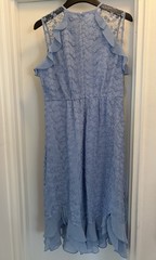 SUNDANCE Harlow Glamour Dress Women’s L Blue Lace Midi Boho/Wedding/Party NWT