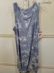 T&S by Thread & Supply Ladies Tie Dye Sleeveless Dress Purple Rain XL