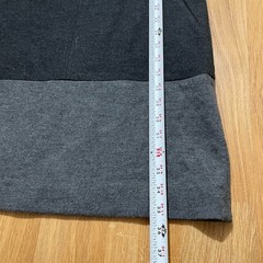 Vince Wool Shift Grey Black Color Block Dress 2 Pockets Casual Elegant Goth Chic