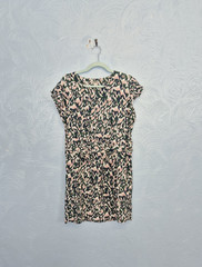 Whistles Dress Size 14 Sheath Abstract Sample Teacher Green Pink Black Casual