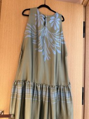 Nidodileda Green Floral Print Maxi Dress Oversized Size M/L Coastal Grandma