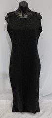 Beige Women&rsquo;s Dark Denim Sleeveless Slip Dress BE5 Black Denim Medium NWT