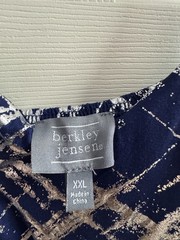 Plus size 2X Navy & Silver Foil Patterned Spaghetti Strap Maxi Dress brand new