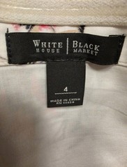 WHITE HOUSE BLACK MARKET Strapless Floral Fit & Flare Dress with Pockets
