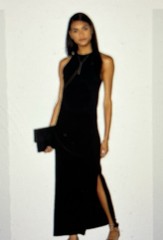Theory Sonaki Wave Atmos Light Blue Maxi Dress Side Slit Size Small $190 EUC