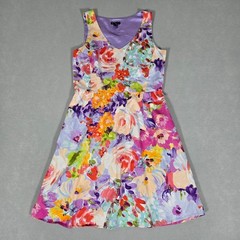 New Directions Womens Dress 8 Sleeveless Floral Print Summer Dress