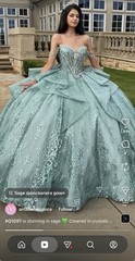 Green Off-Shoulder Sweetheart Long Ball Gown Dress Bow Beaded Floral
