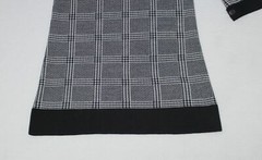 Peter Millar Black White Wool Plaid Turtleneck Sweater Dress Size M