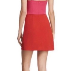 French Connection Pink and Coral Two-Tone Mini Dress
