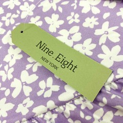 Nine Eight New York Womens Size XXL Short Sleeve Dress Pockets Floral Purple