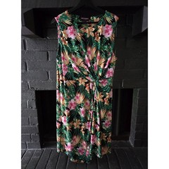 Johnston & Murphy Tropical Sleeveless Vacation dress Size XL
