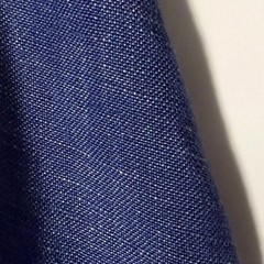 Eileen Fisher Blue 100% Linen Sleeveless Tie Waist High Low Midi Dress Medium