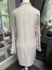 Sim And Sam Linen Blend Long Sleeve Button Up Shirts Dress Size Medium (aa)