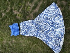 Size 4 Sherri Hill 2 Piece Prom Dress Mermaid Formal Blue