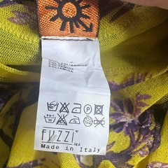 Jean Paul Gaultier Soleil Mesh Dress Large Vintage Yellow Purple Ruffle Y2K 90s