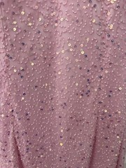 Primavera Couture Beaded Sequence Prom Gown Heavy Beading Pink Formal Slit