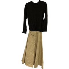 Zara Womens Dress Medium Beige Brown Maxi Combination Brooch 0264/161 NWoT